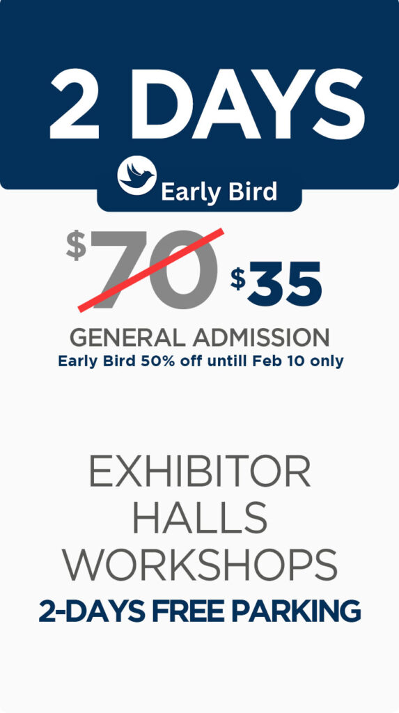 Two Days Early Bird admission ticket offer.